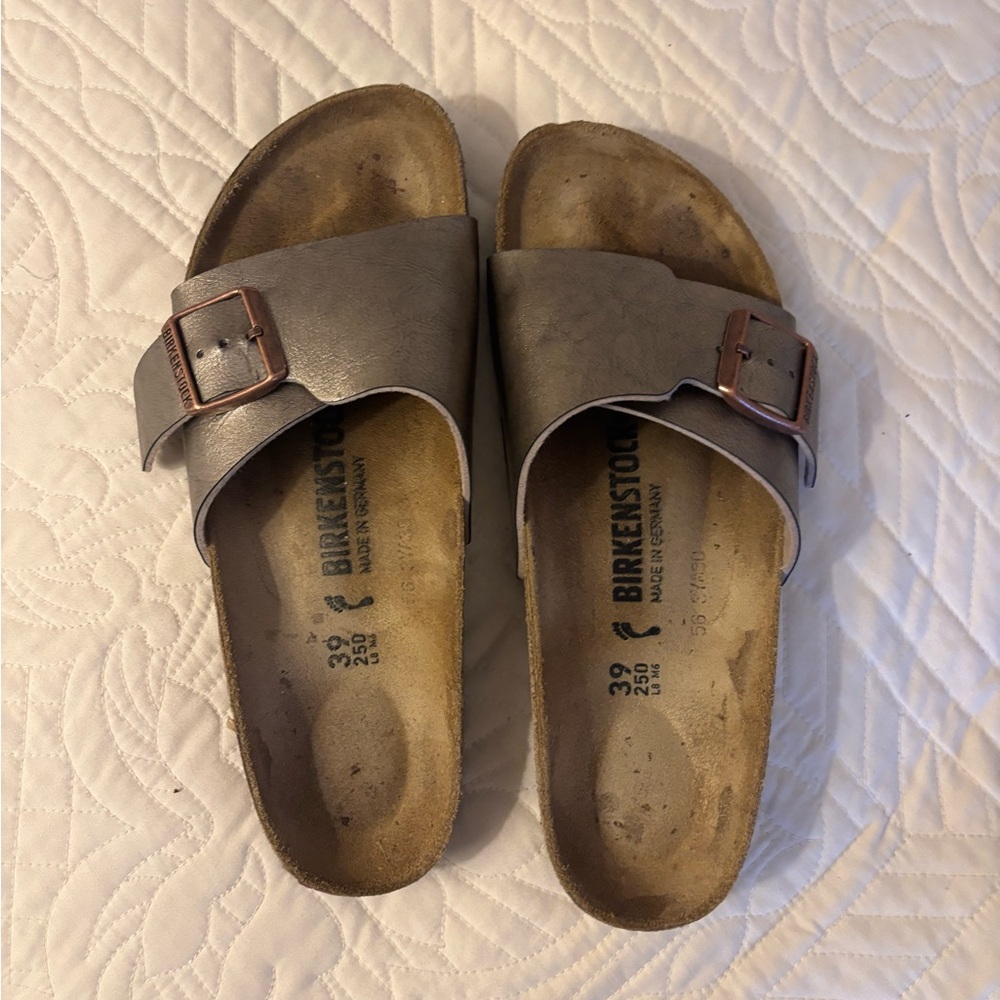Birkenstock Taupe Catalina Slide Sandals